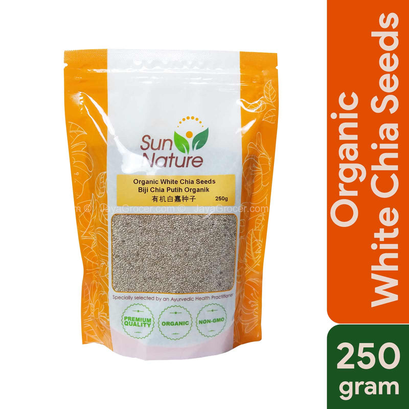 SUN NATURE ORGN WHITE CHIA SEEDS 250G