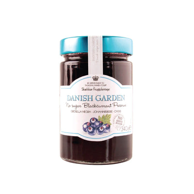 Danish Garden No Sugar Blackcurrant Preserve 340g