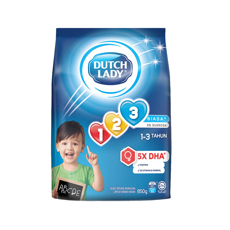 Dutch Lady 123 Plain 850g