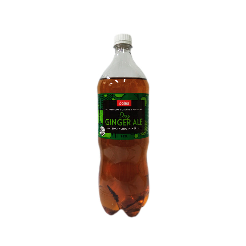 Coles Dry Ginger Ale Soft Drink 1.25L